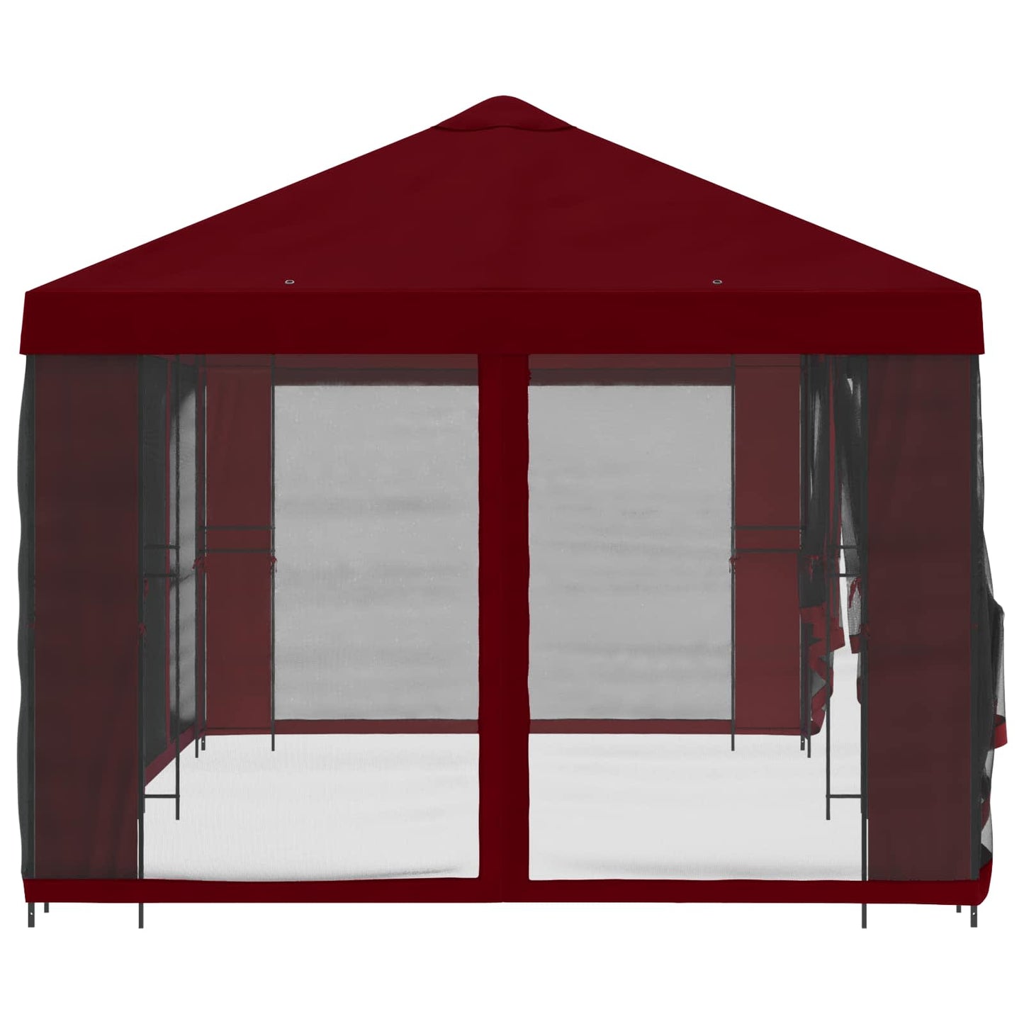 Garten Pavillon mit Seitenwänden 6 x 3 m Bordeauxrot