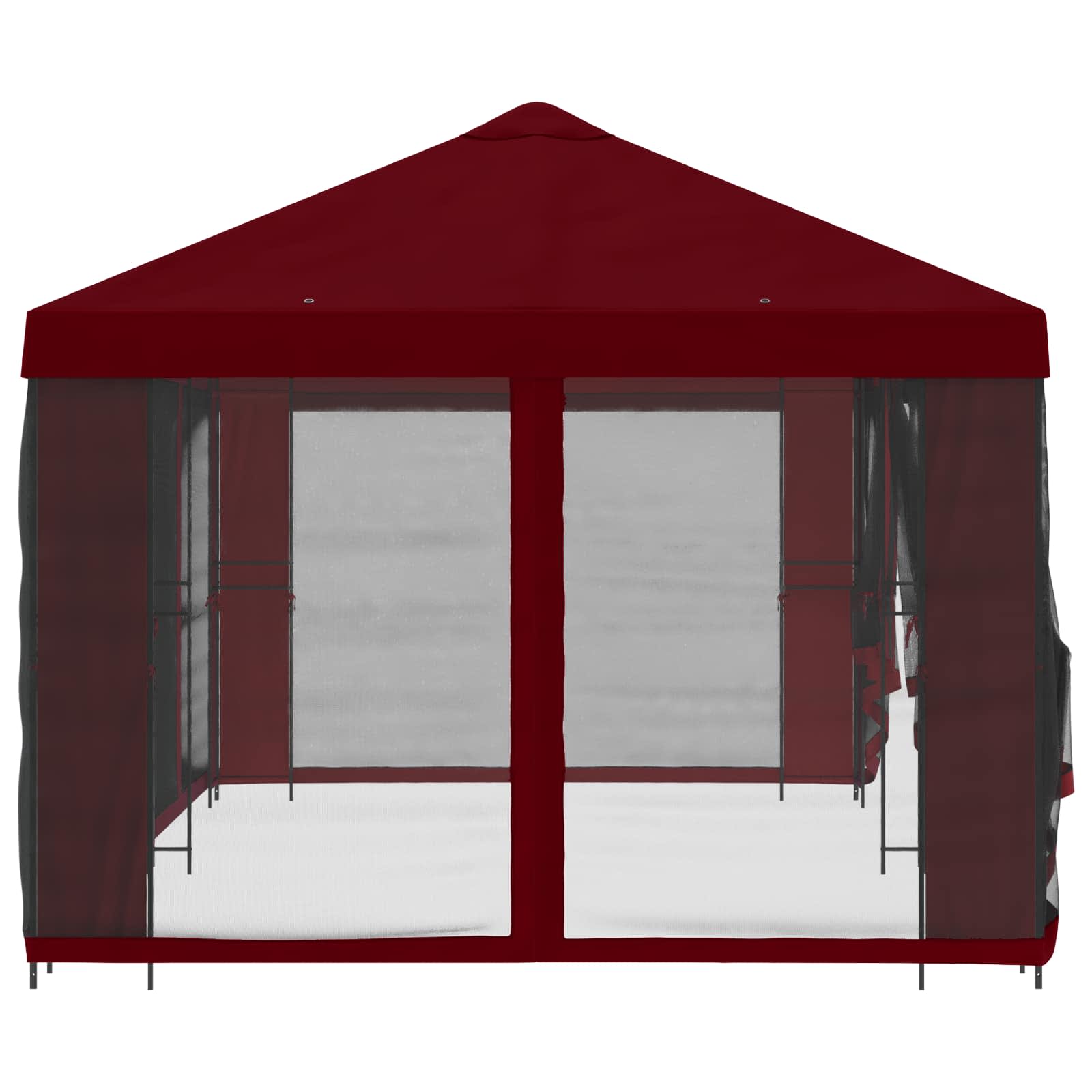 Garten Pavillon mit Seitenwänden 6 x 3 m Bordeauxrot
