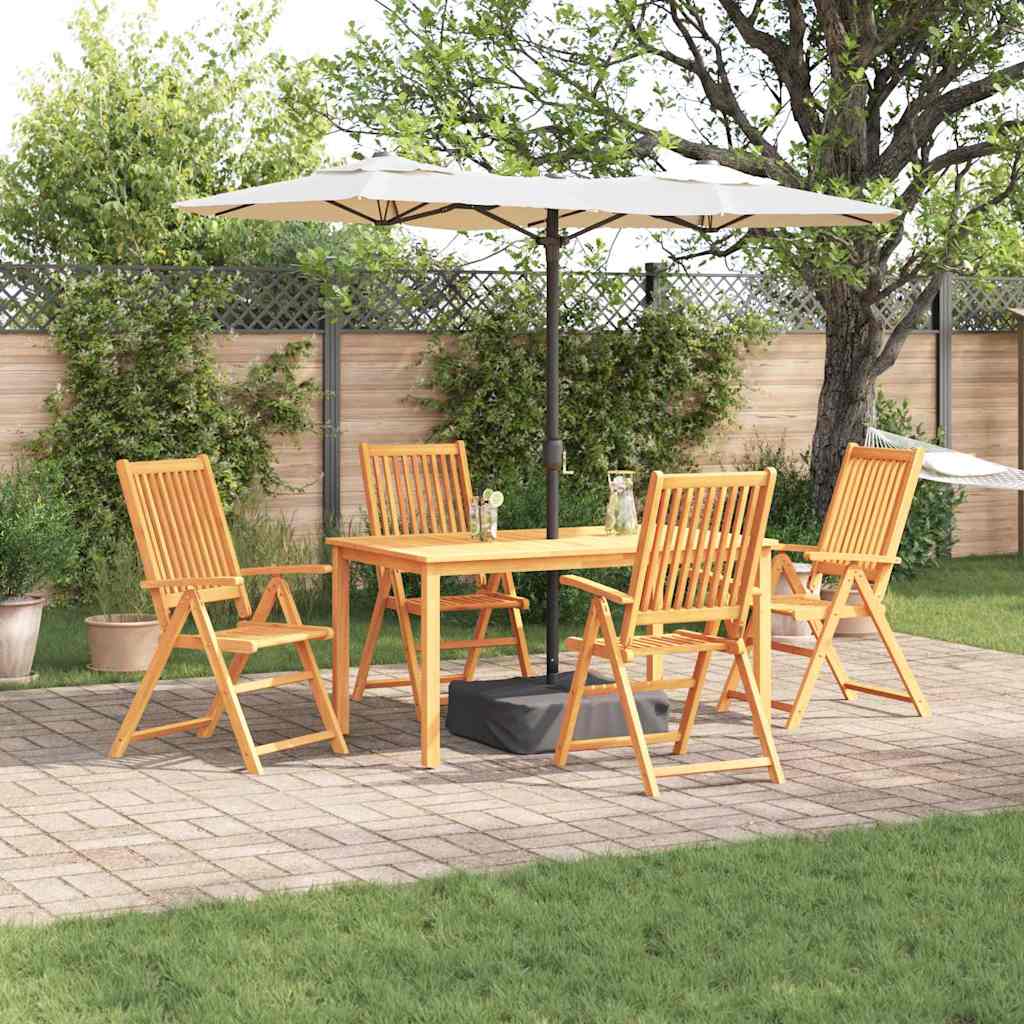 Garten Essgruppe 5 stk. Braun Massivholz Akazie
