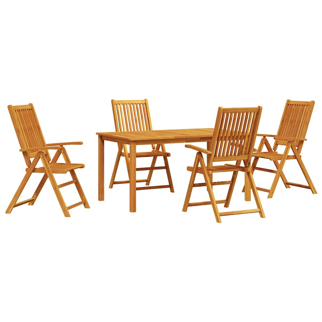 Garten Essgruppe 5 stk. Braun Massivholz Akazie