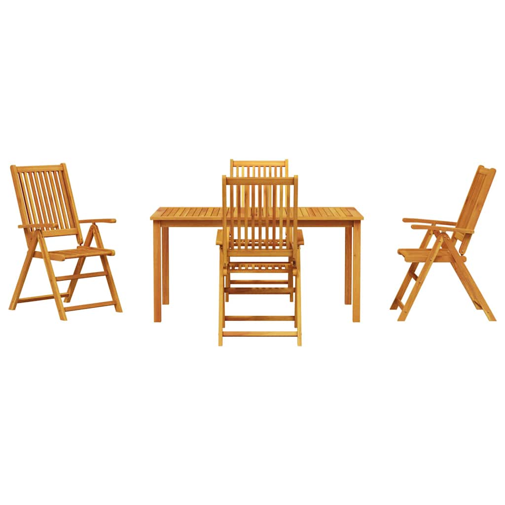 Garten Essgruppe 5 stk. Braun Massivholz Akazie