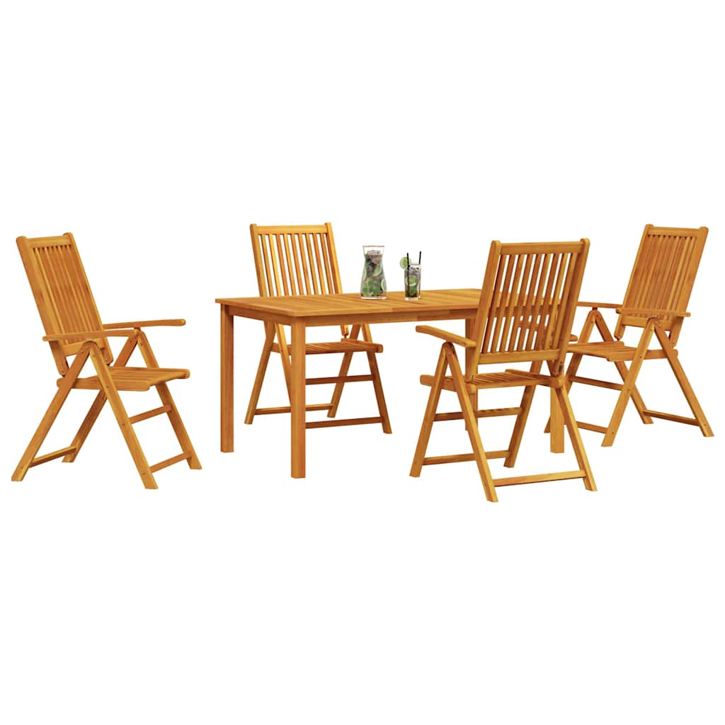 Garten Essgruppe 5 stk. Braun Massivholz Akazie