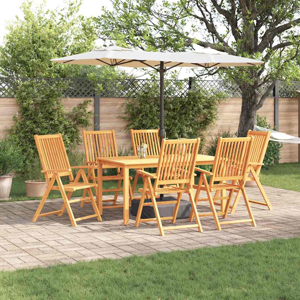Garten Essgruppe 7 stk. Braun Massivholz Akazie