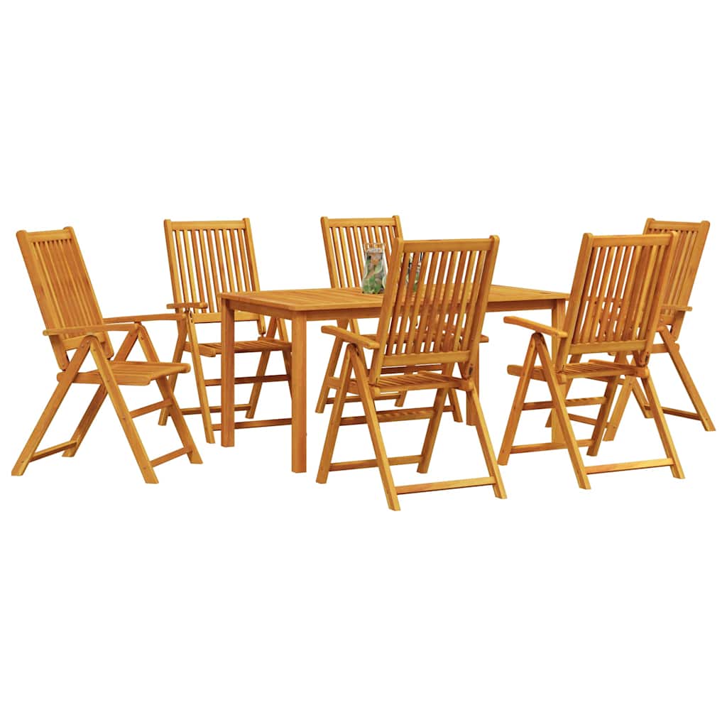Garten Essgruppe 7 stk. Braun Massivholz Akazie