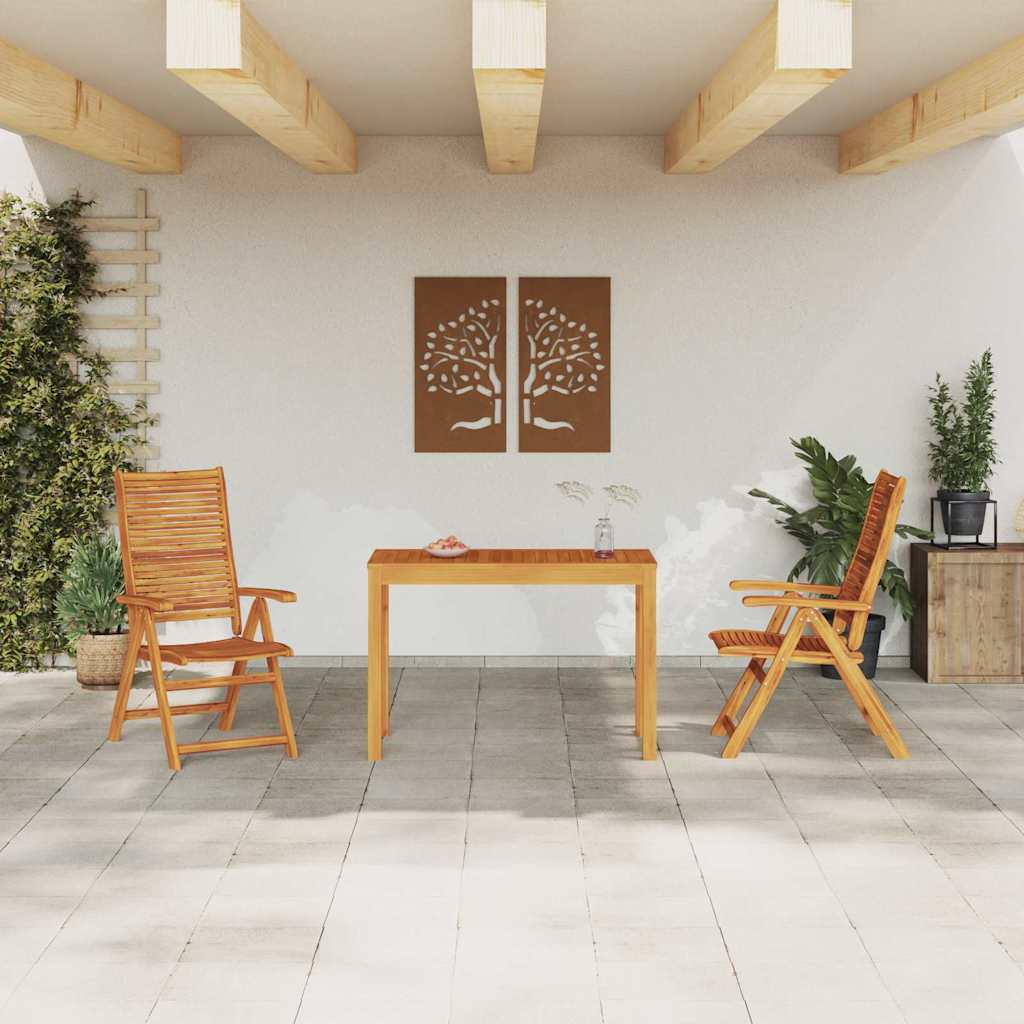Garten Essgruppe 3 stk. Braun Massivholz Akazie