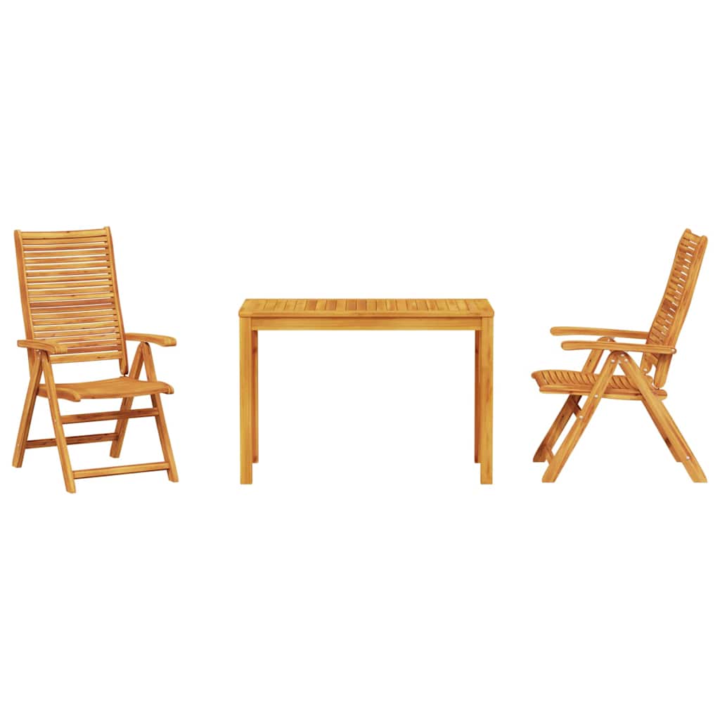 Garten Essgruppe 3 pcs Braun Massivholz Akazie