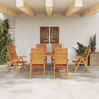 Garten Essgruppe 7 stk. Braun Massivholz Akazie