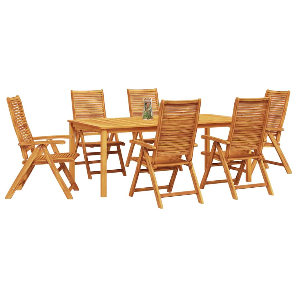 Garten Essgruppe 7 stk. Braun Massivholz Akazie