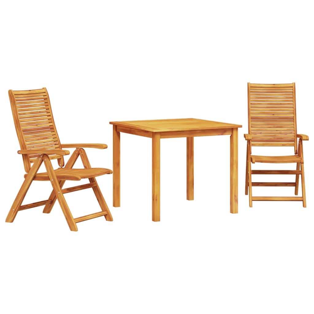 Garten Essgruppe 3 stk. Braun Massivholz Akazie
