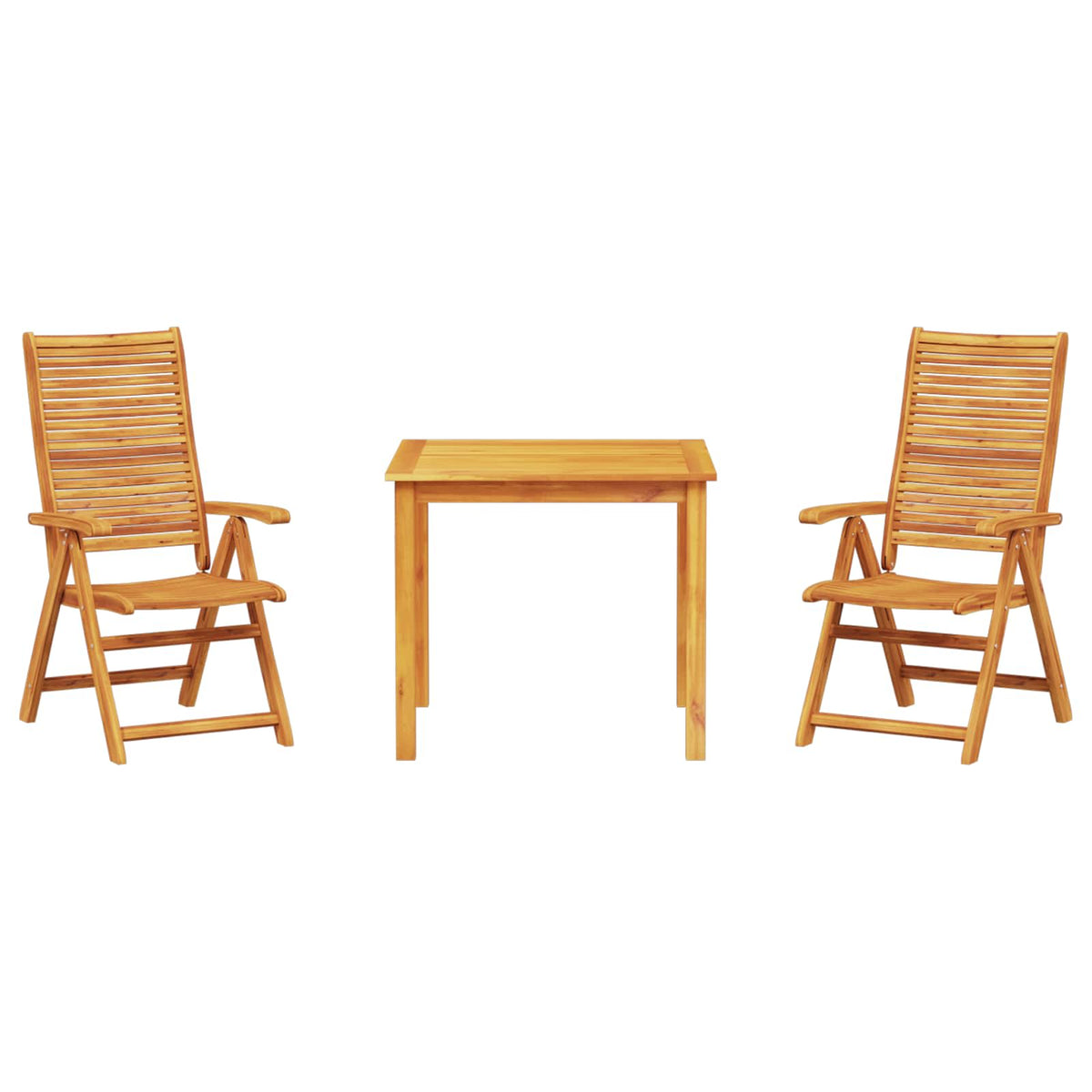 Garten Essgruppe 3 stk. Braun Massivholz Akazie