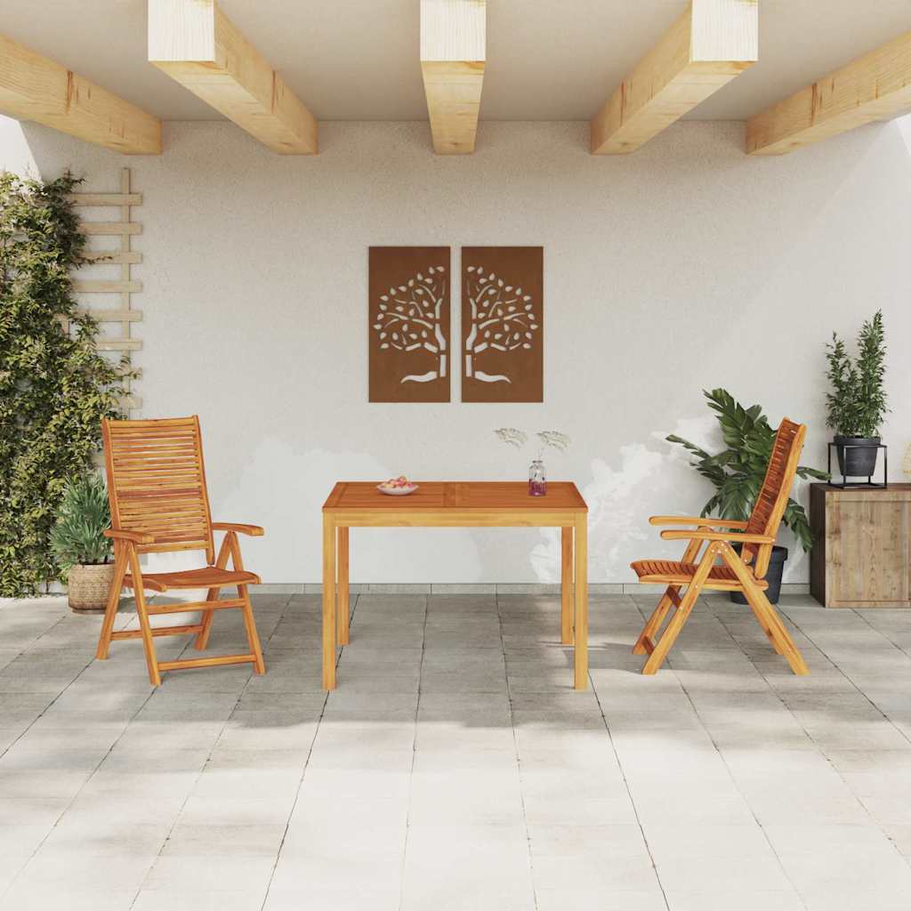 Garten Essgruppe 3 pcs Braun Massivholz Akazie