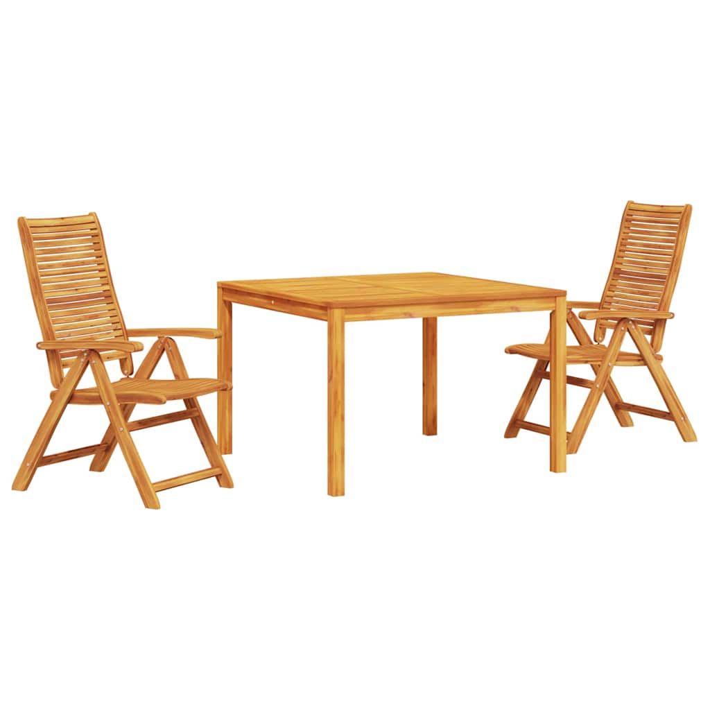 Garten Essgruppe 3 pcs Braun Massivholz Akazie