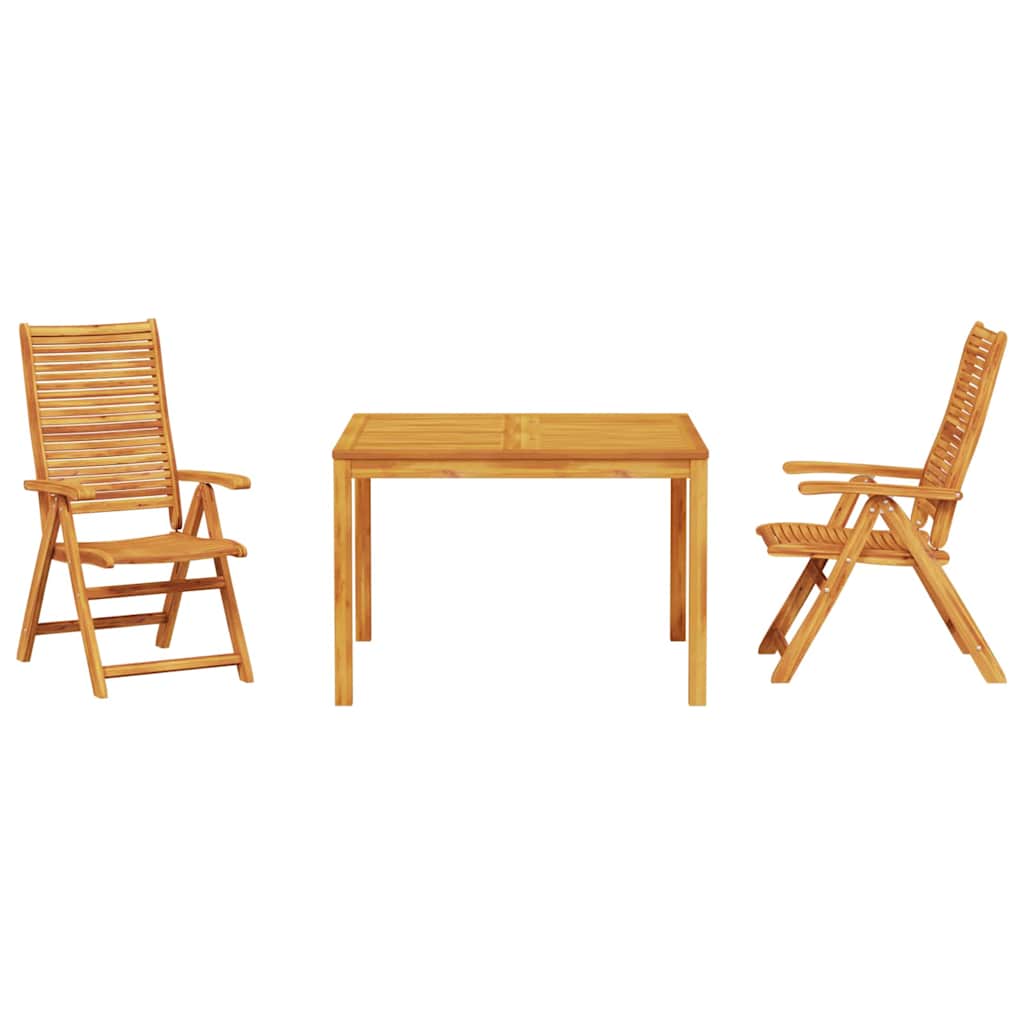 Garten Essgruppe 3 pcs Braun Massivholz Akazie