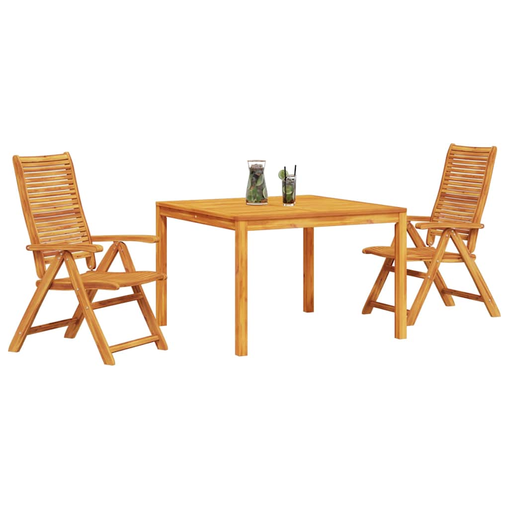 Garten Essgruppe 3 pcs Braun Massivholz Akazie
