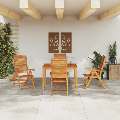Garten Essgruppe 5 stk. Braun Massivholz Akazie