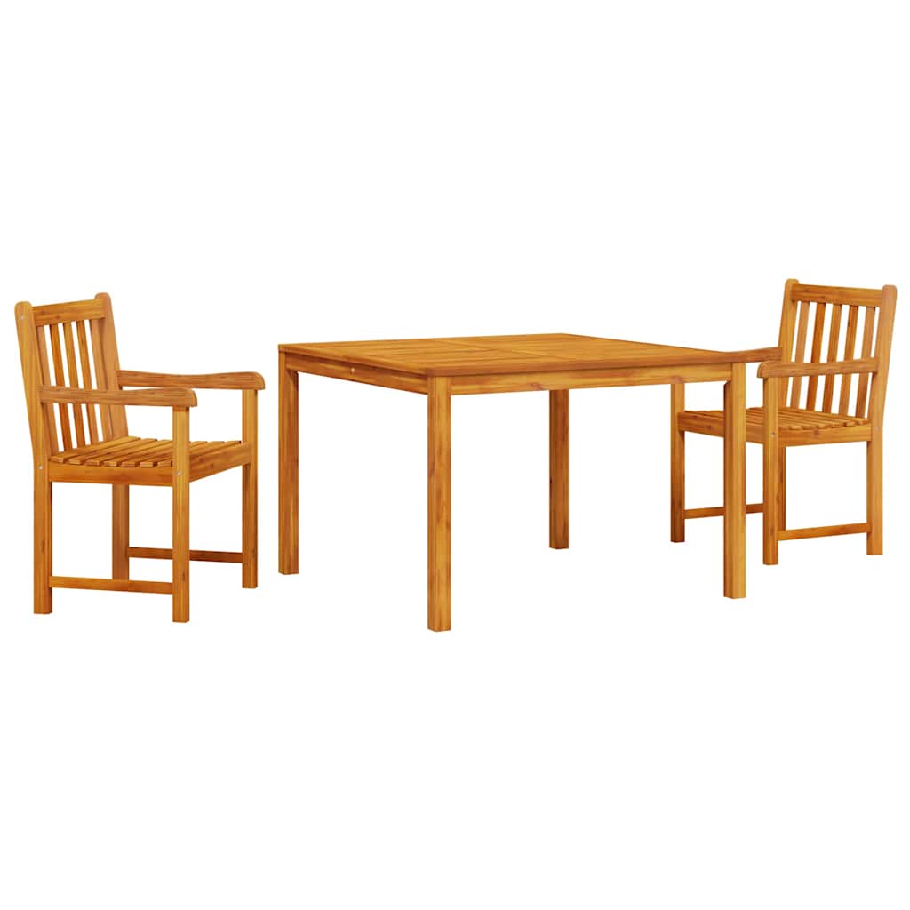 Garten Essgruppe 3 pcs Braun Massivholz Akazie