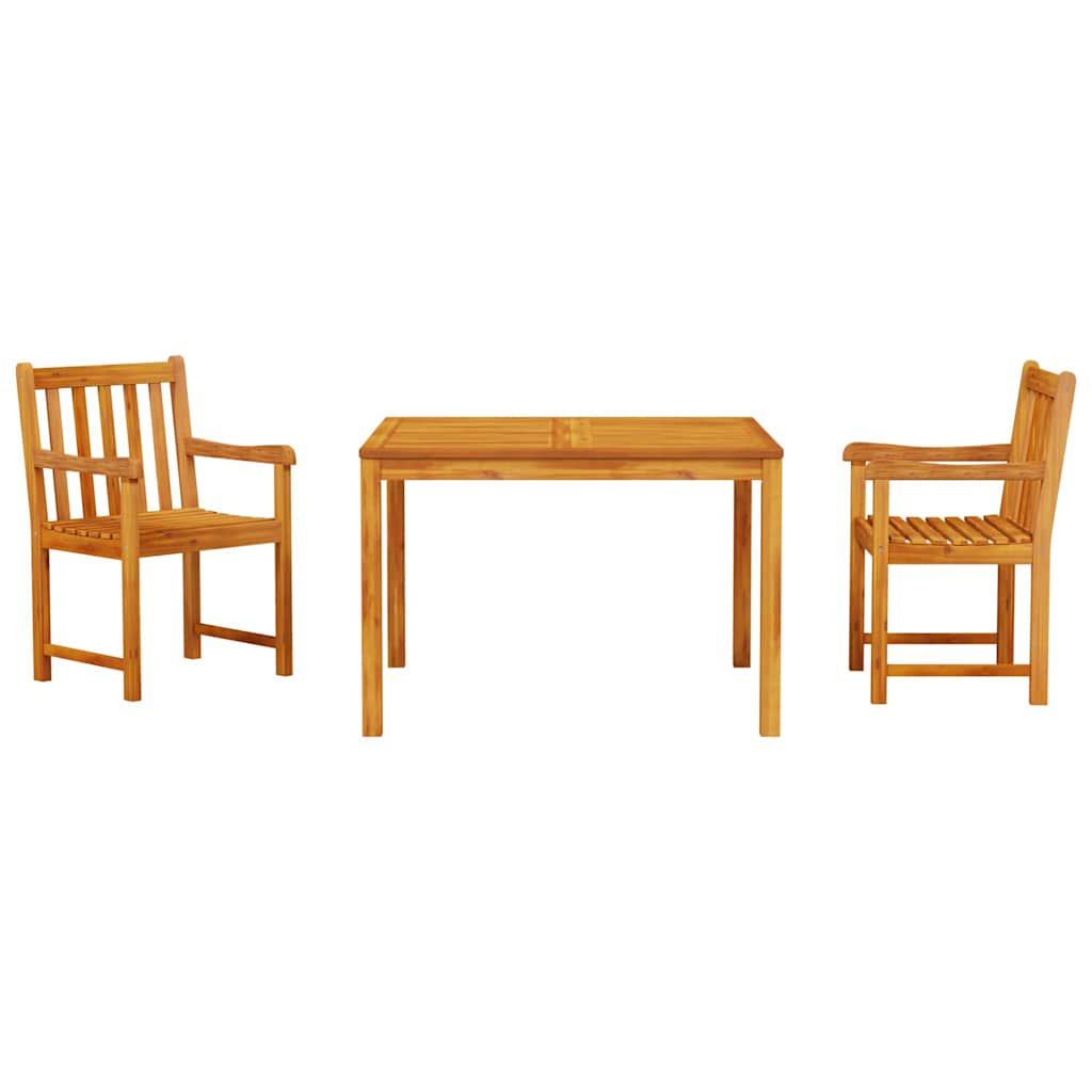Garten Essgruppe 3 pcs Braun Massivholz Akazie