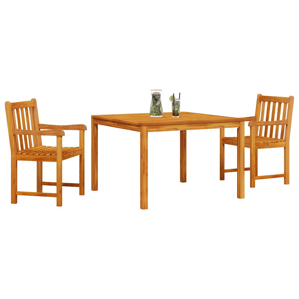 Garten Essgruppe 3 pcs Braun Massivholz Akazie
