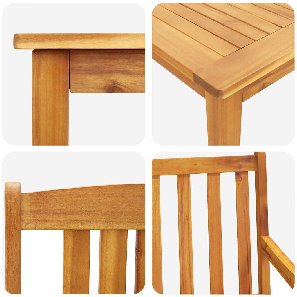 Garten Essgruppe 5 pcs Braun Massivholz Akazie