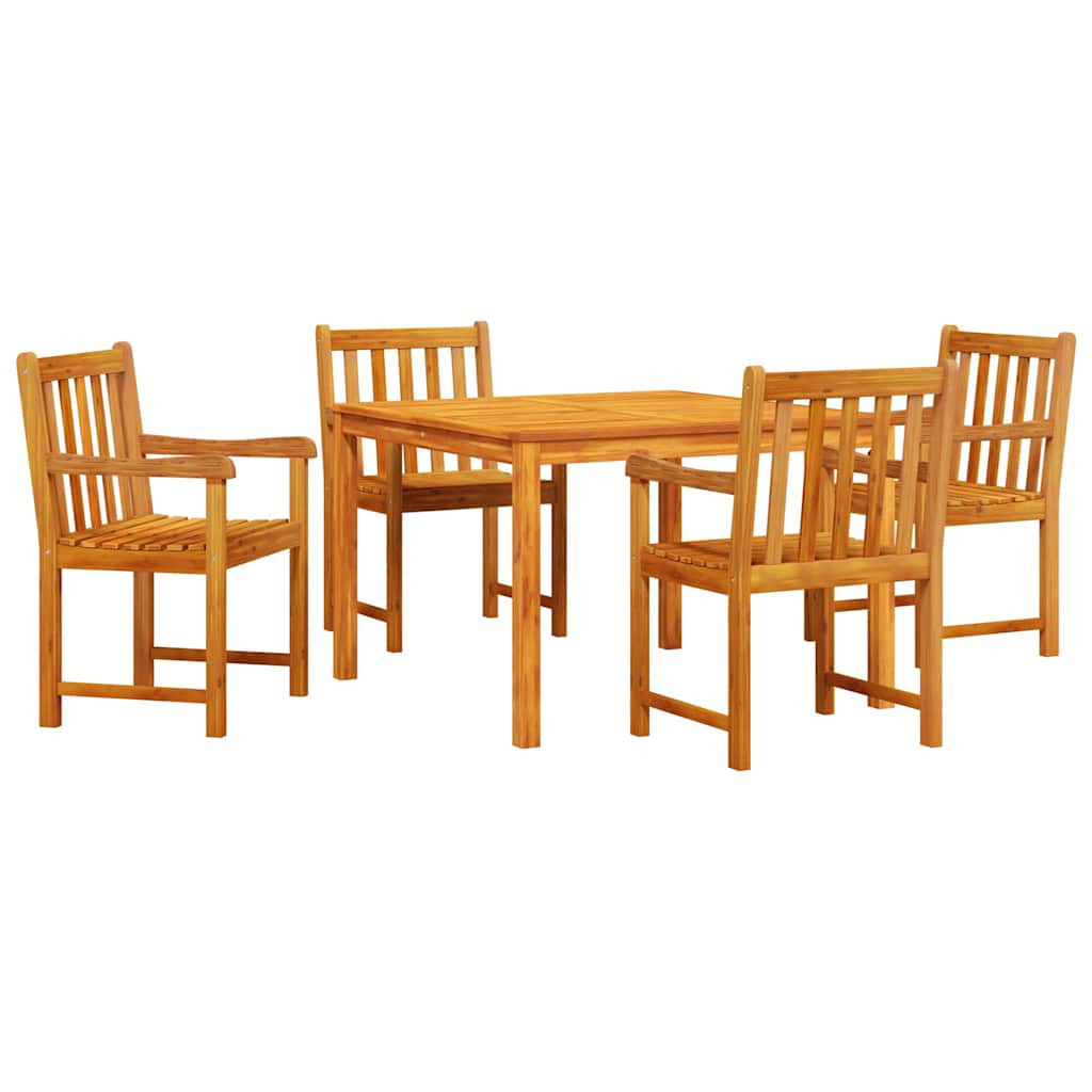 Garten Essgruppe 5 pcs Braun Massivholz Akazie