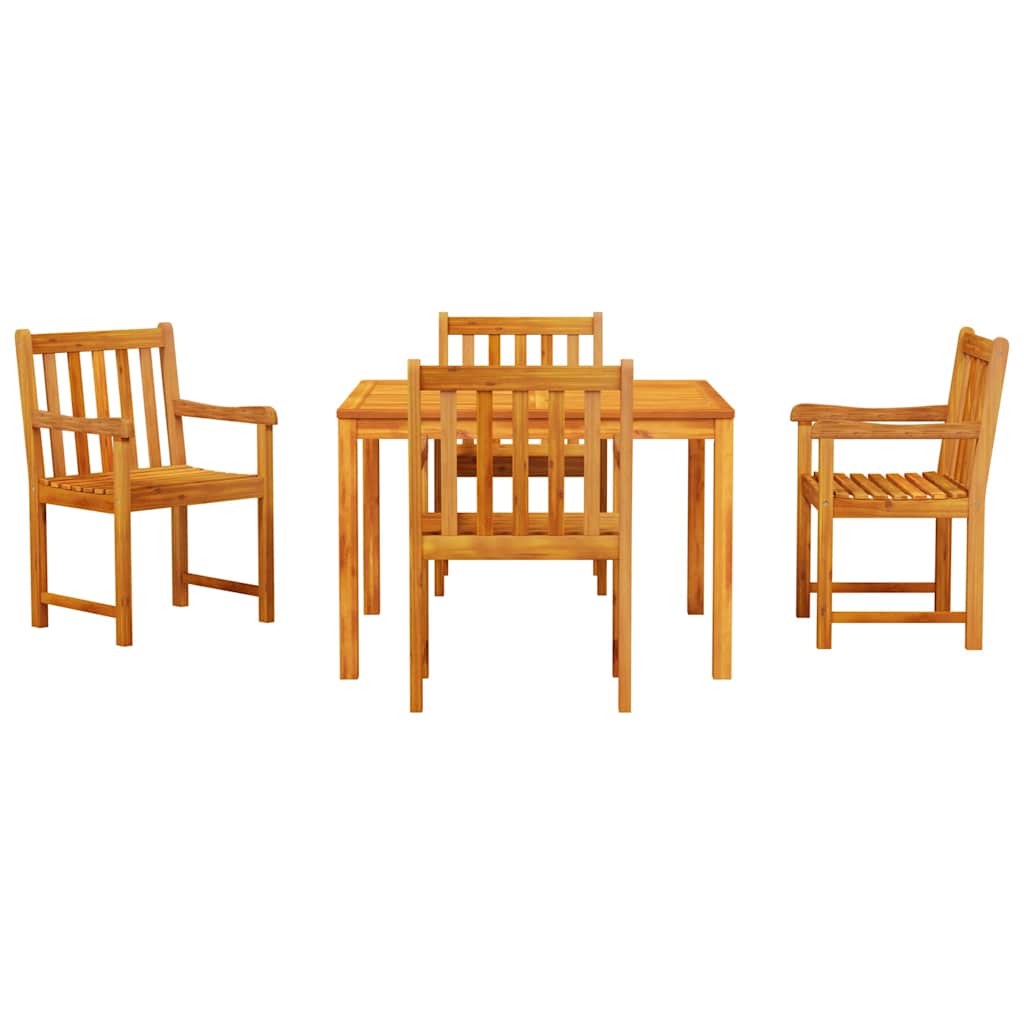 Garten Essgruppe 5 pcs Braun Massivholz Akazie