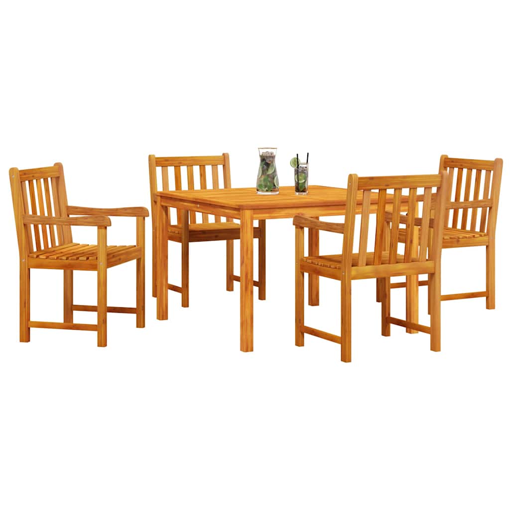 Garten Essgruppe 5 pcs Braun Massivholz Akazie