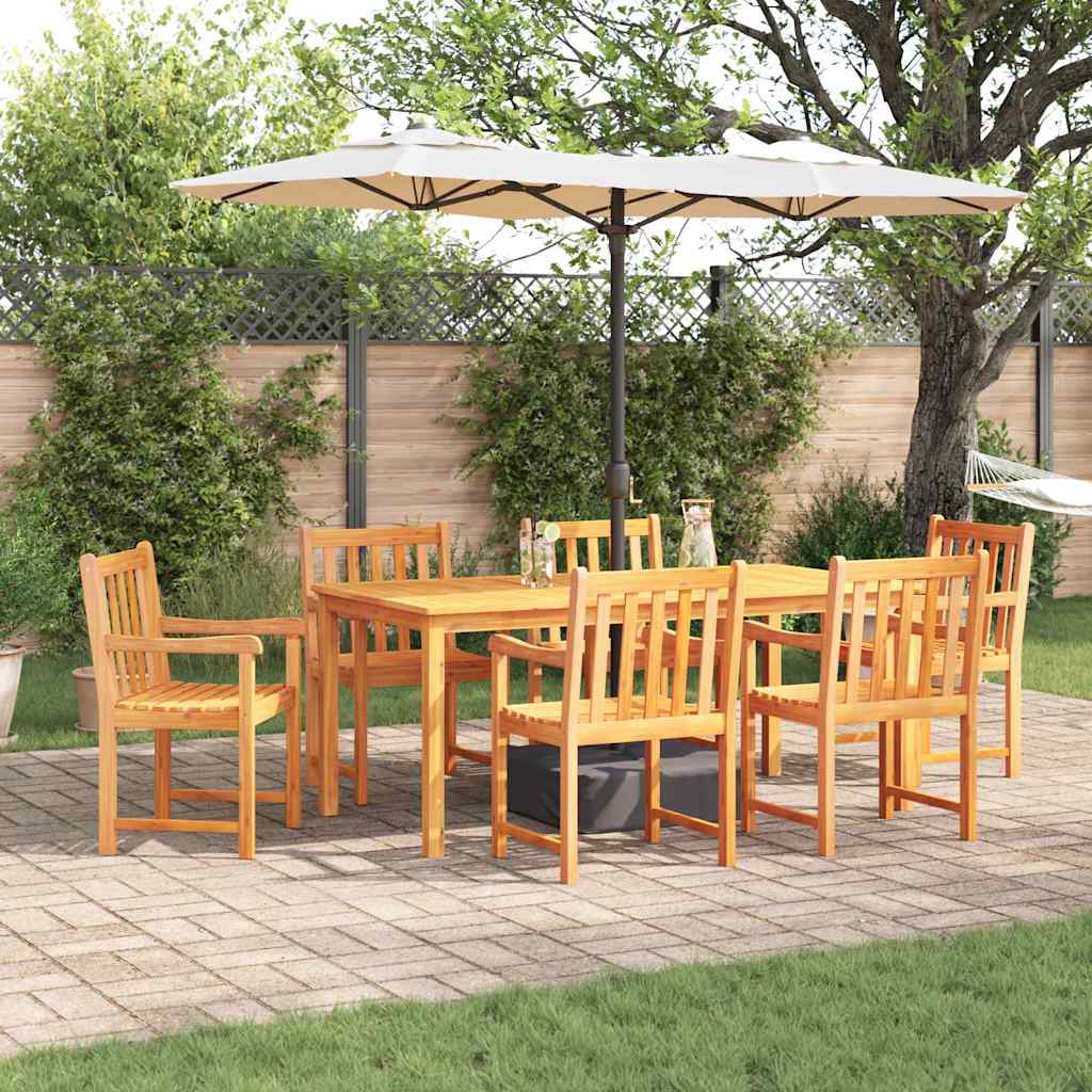 Garten Essgruppe 7 pcs Braun Massivholz Akazie