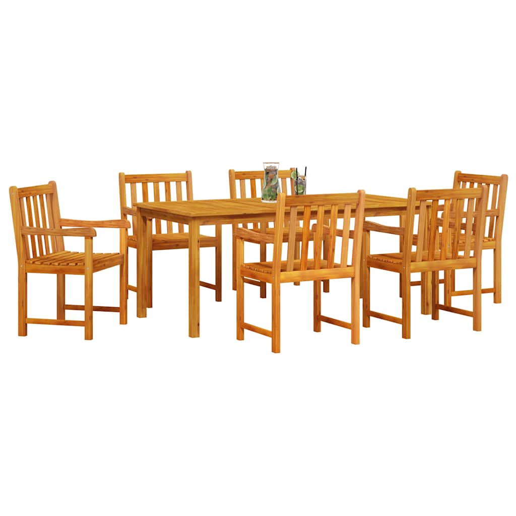 Garten Essgruppe 7 pcs Braun Massivholz Akazie