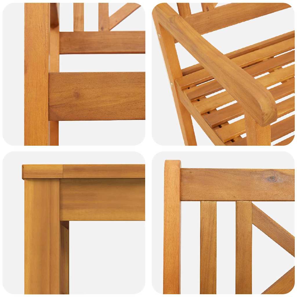 Garten Essgruppe 5 pcs Braun Massivholz Akazie