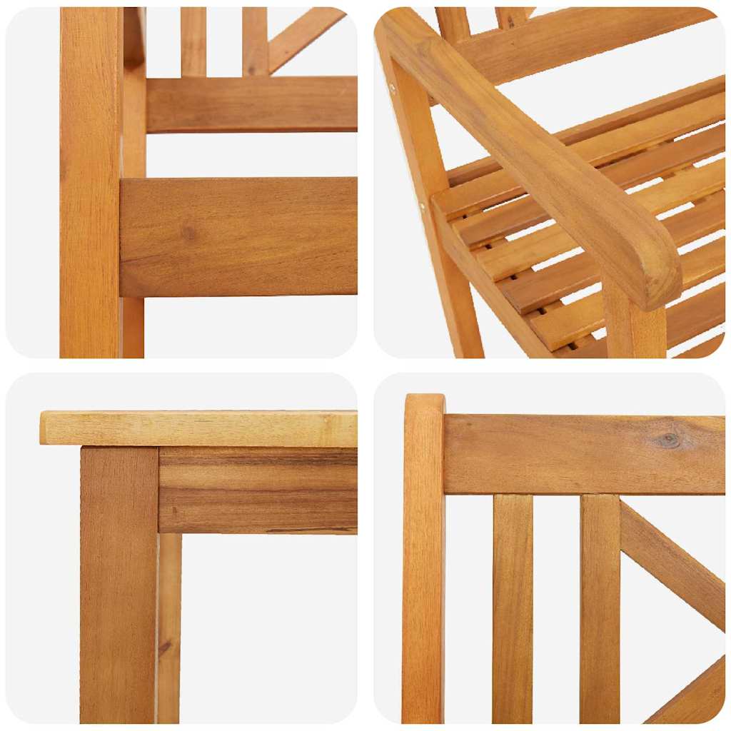 Garten Essgruppe 5 stk. Braun Massivholz Akazie
