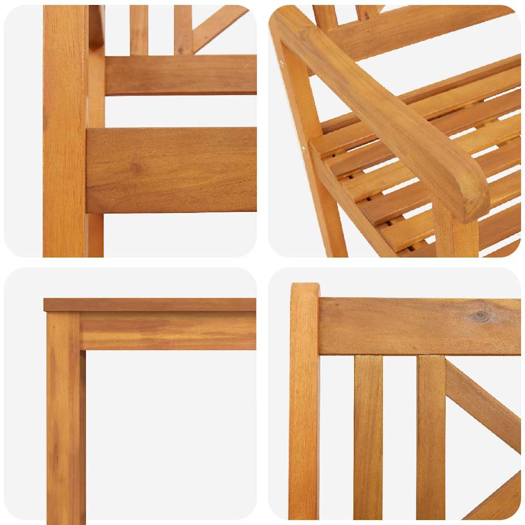 Garten Essgruppe 3 pcs Braun Massivholz Akazie