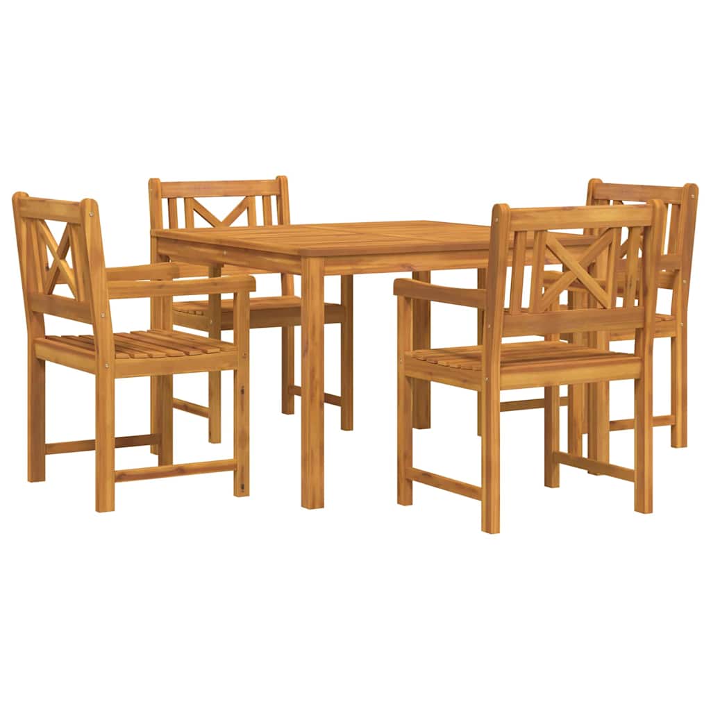 Garten Essgruppe 5 pcs Braun Massivholz Akazie