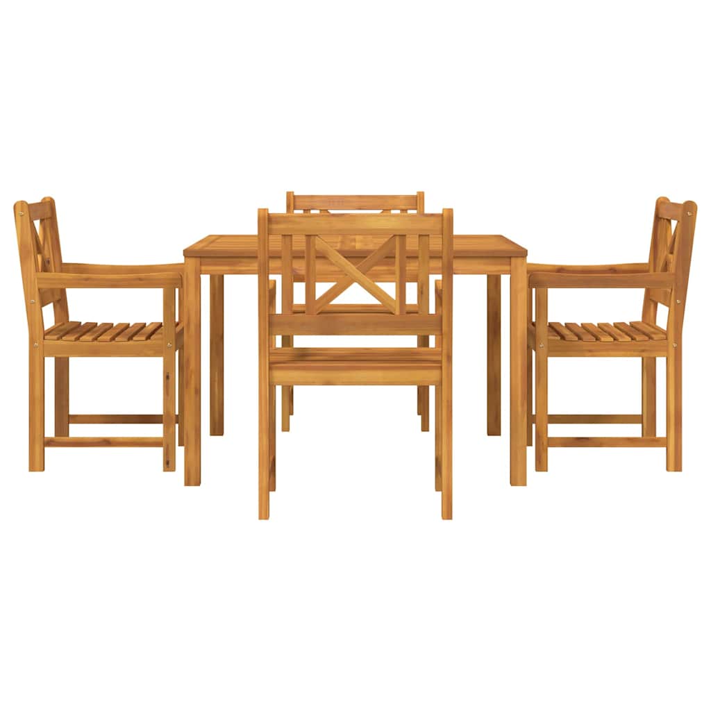 Garten Essgruppe 5 pcs Braun Massivholz Akazie