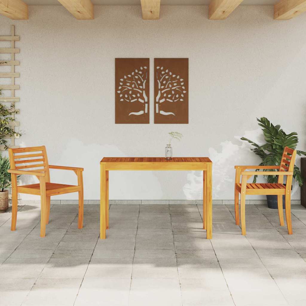 Garten Essgruppe 3 stk. Braun Massivholz Akazie