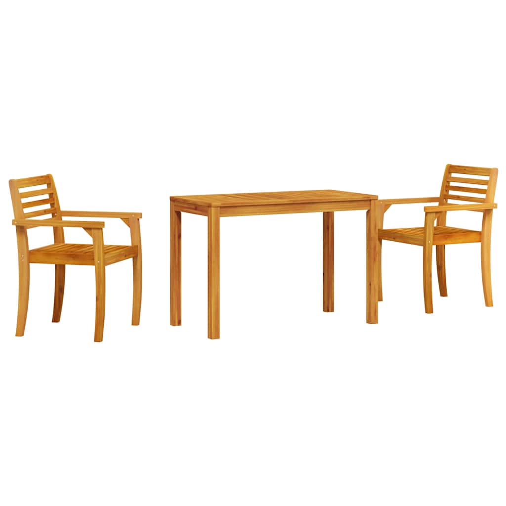 Garten Essgruppe 3 stk. Braun Massivholz Akazie