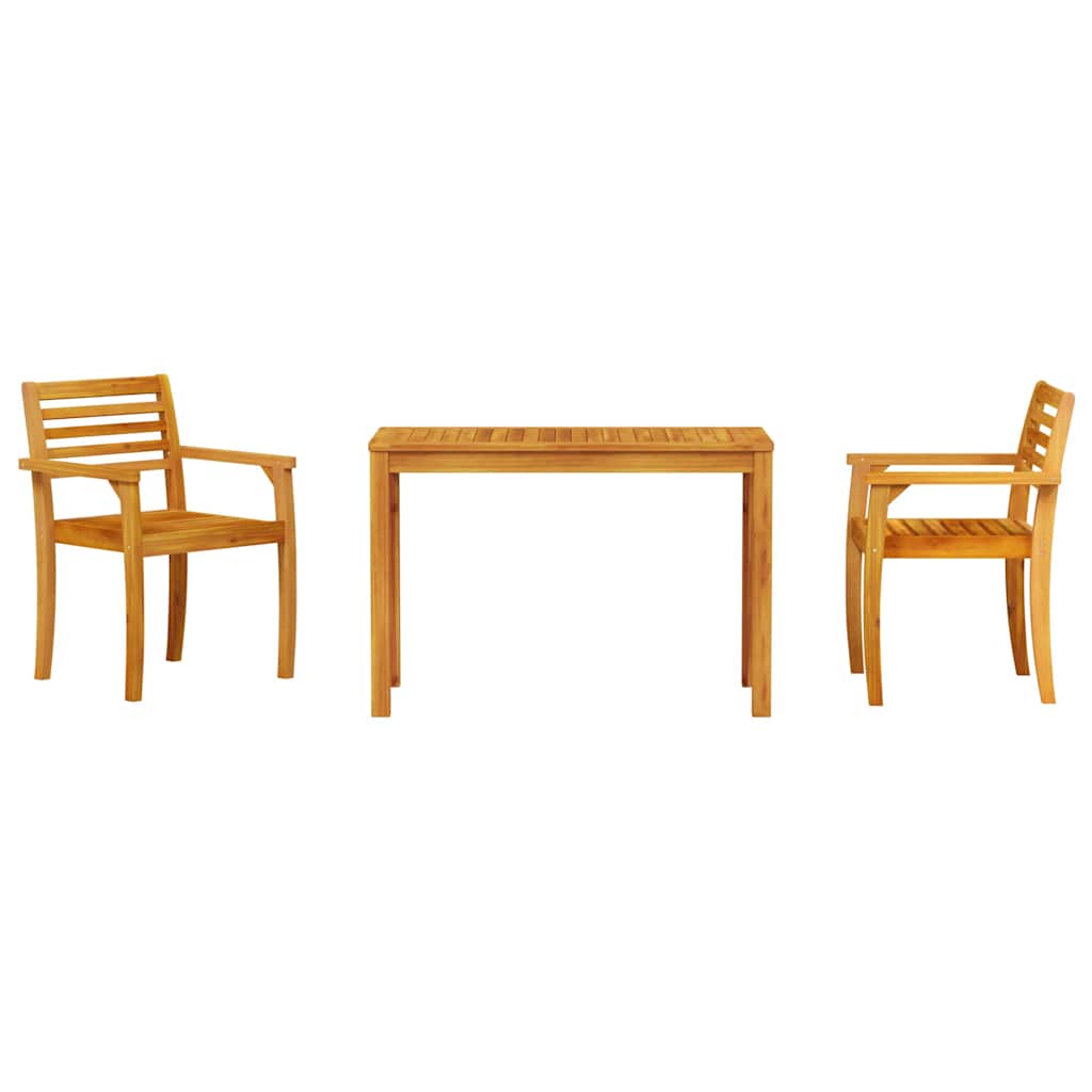 Garten Essgruppe 3 stk. Braun Massivholz Akazie