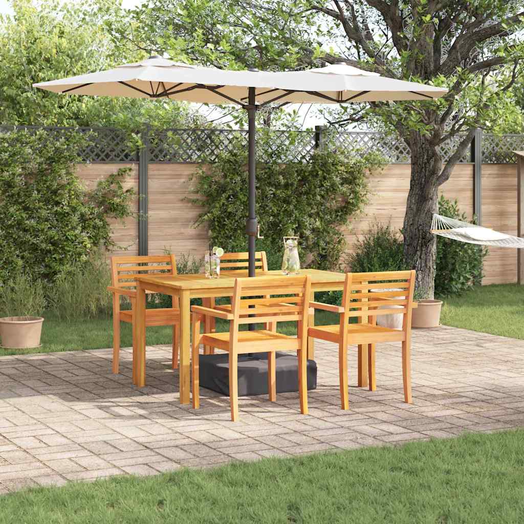 Garten Essgruppe 5 stk. Braun Massivholz Akazie