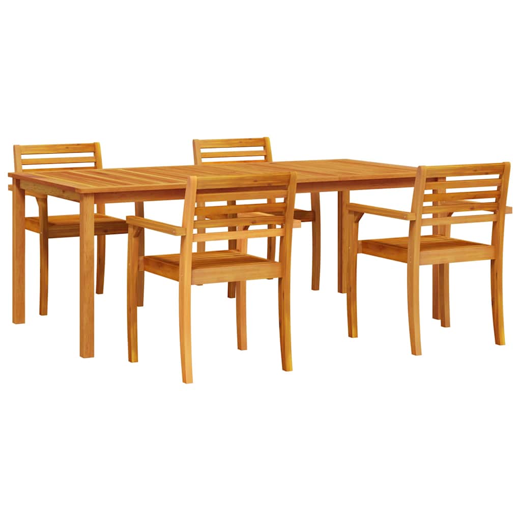 Garten Essgruppe 7 stk. Braun Massivholz Akazie
