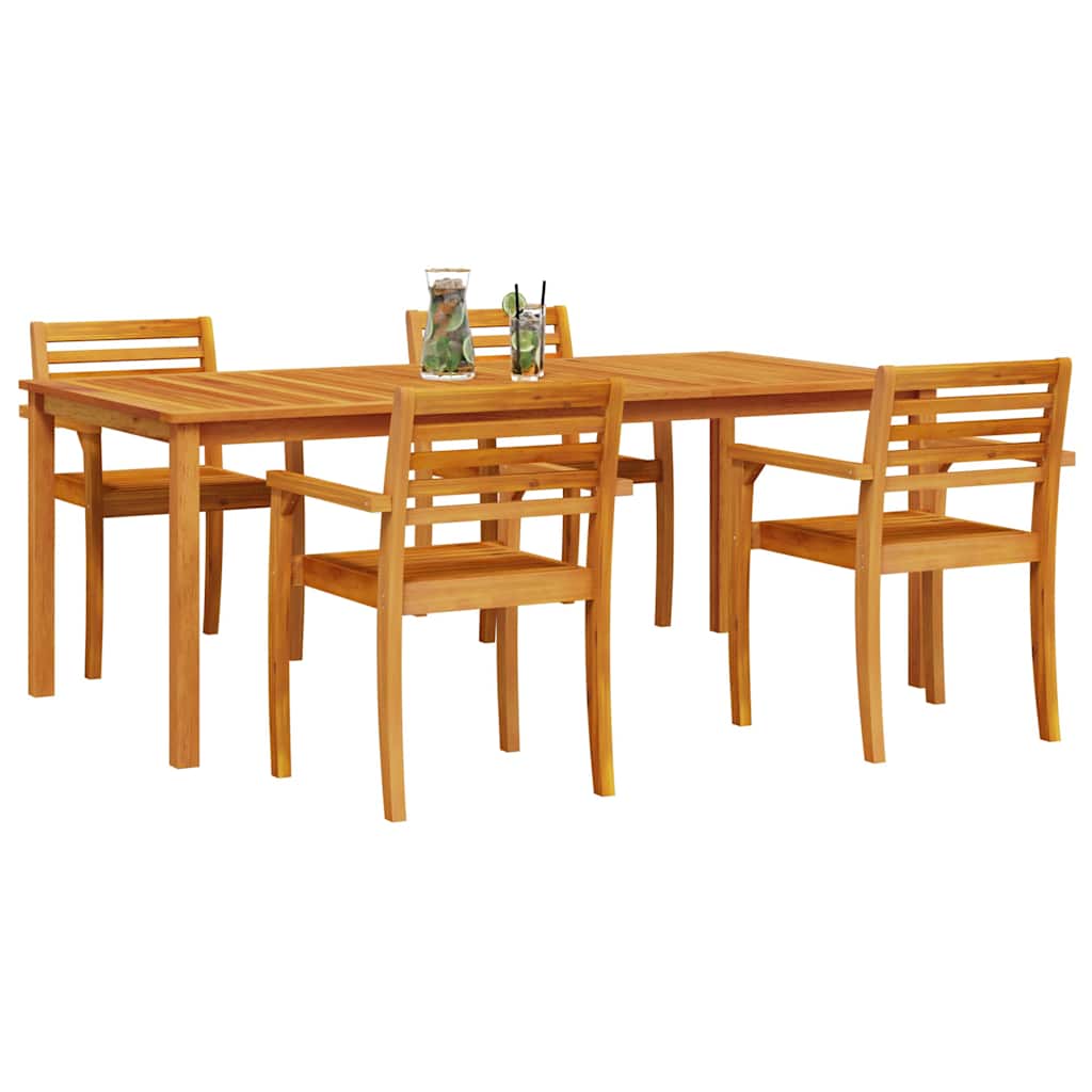 Garten Essgruppe 7 pcs Braun Massivholz Akazie