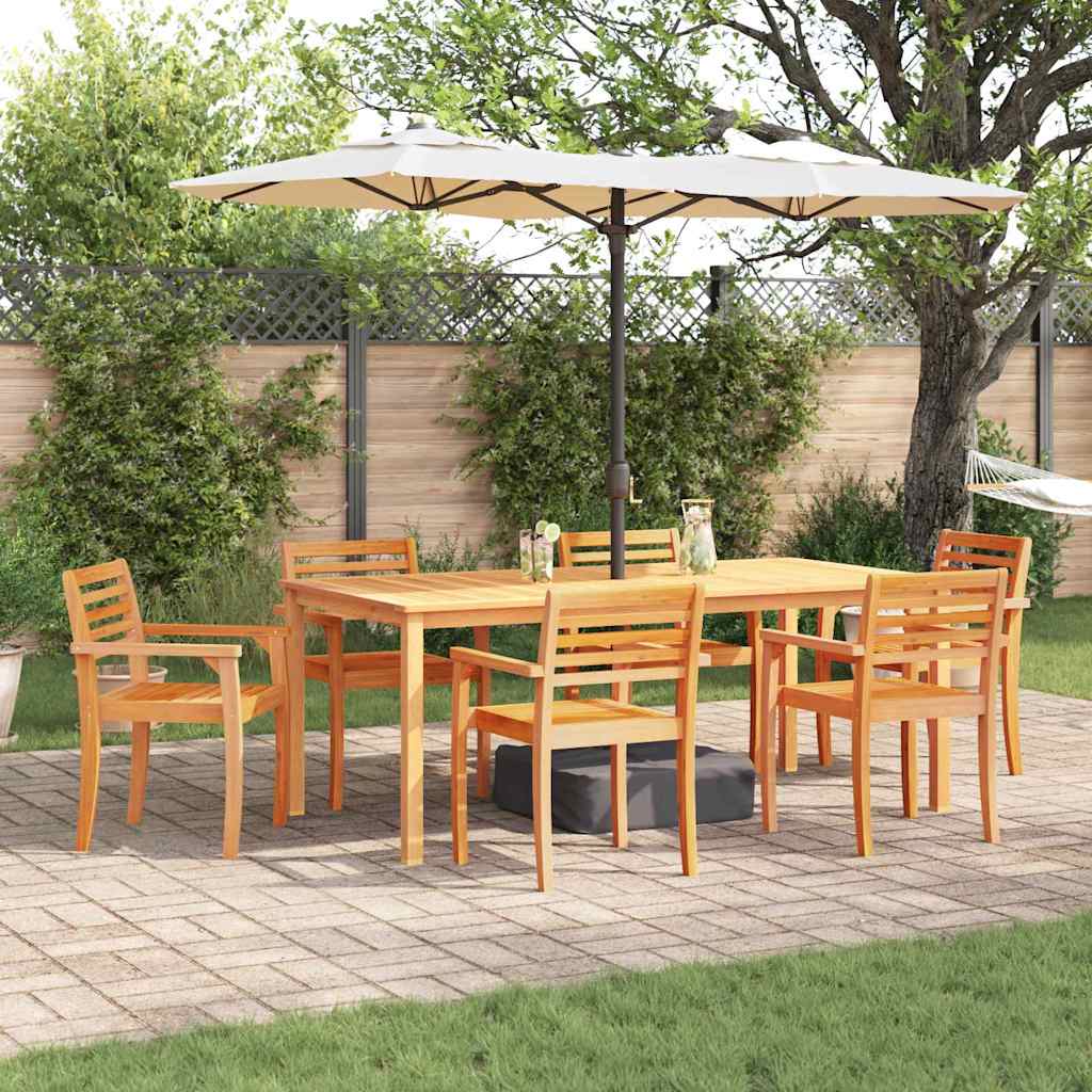 Garten Essgruppe 9 stk. Braun Massivholz Akazie