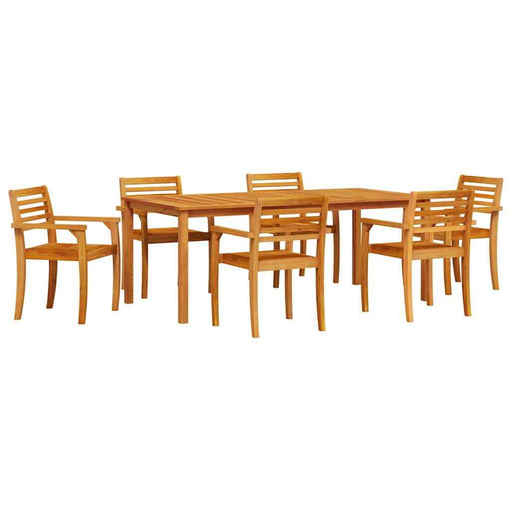 Garten Essgruppe 9 stk. Braun Massivholz Akazie