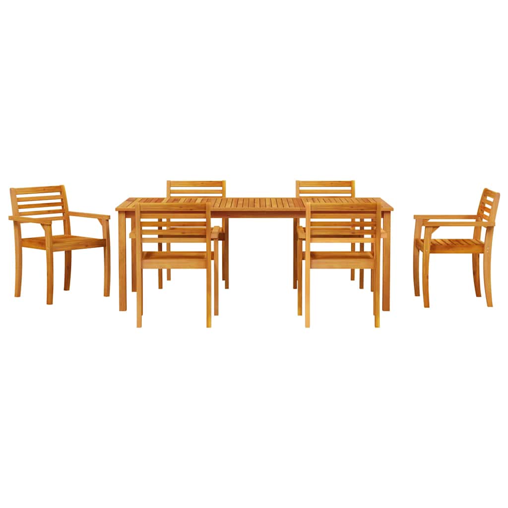 Garten Essgruppe 9 stk. Braun Massivholz Akazie