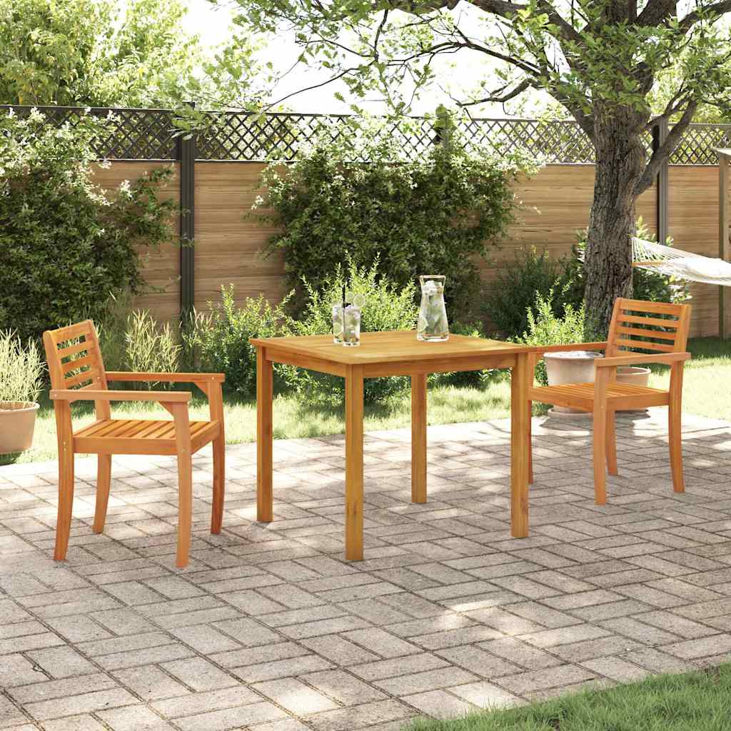 Garten Essgruppe 3 stk. Braun Massivholz Akazie