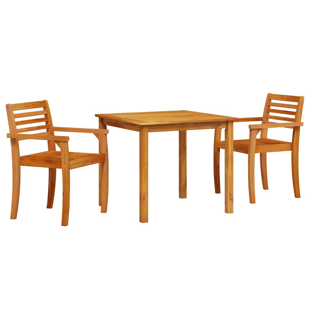 Garten Essgruppe 3 stk. Braun Massivholz Akazie