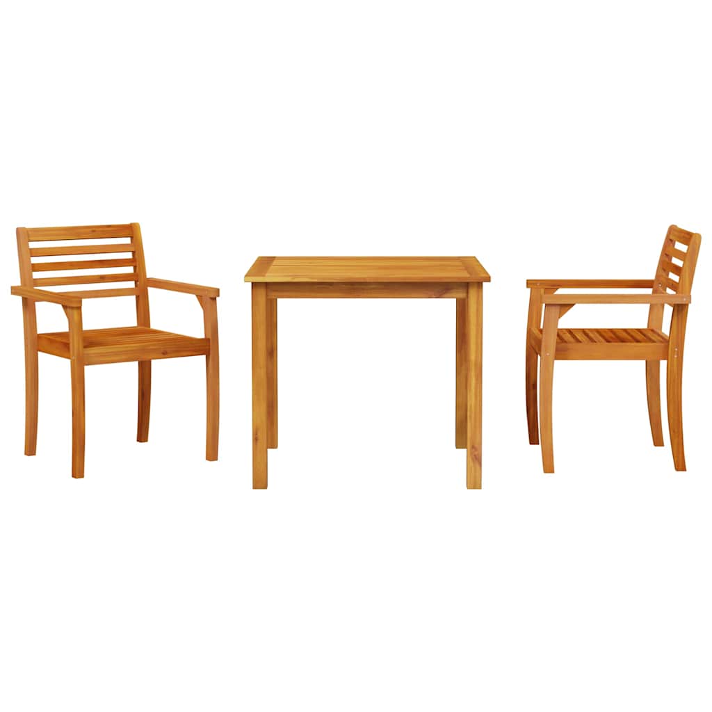 Garten Essgruppe 3 stk. Braun Massivholz Akazie