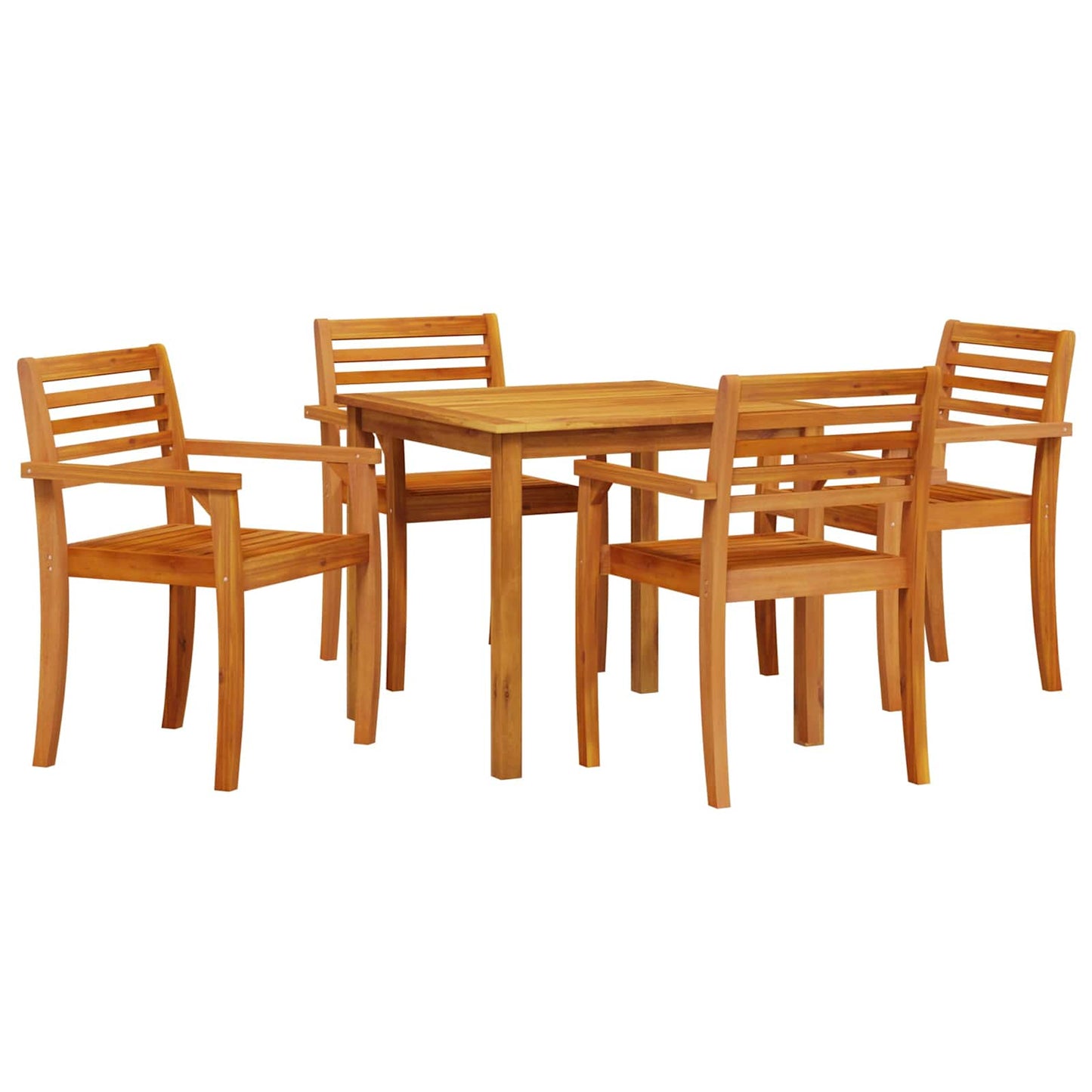 Garten Essgruppe 5 stk. Braun Massivholz Akazie