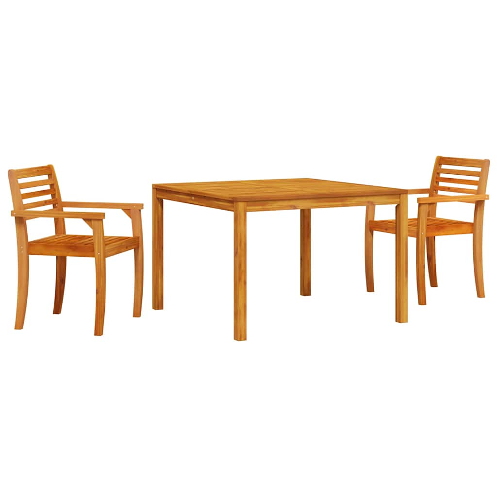 Garten Essgruppe 3 stk. Braun Massivholz Akazie