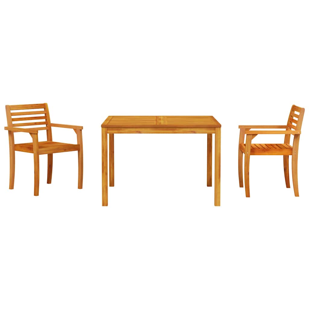 Garten Essgruppe 3 stk. Braun Massivholz Akazie