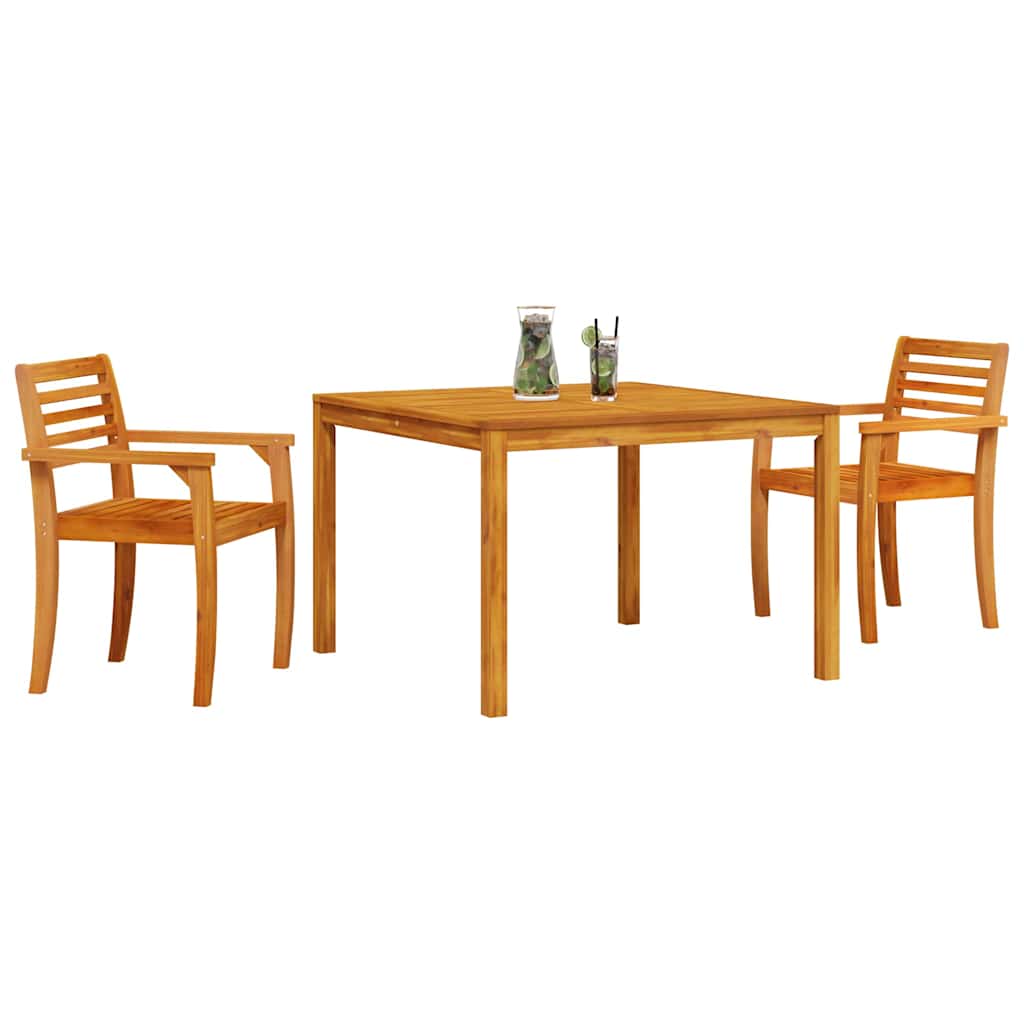 Garten Essgruppe 3 stk. Braun Massivholz Akazie