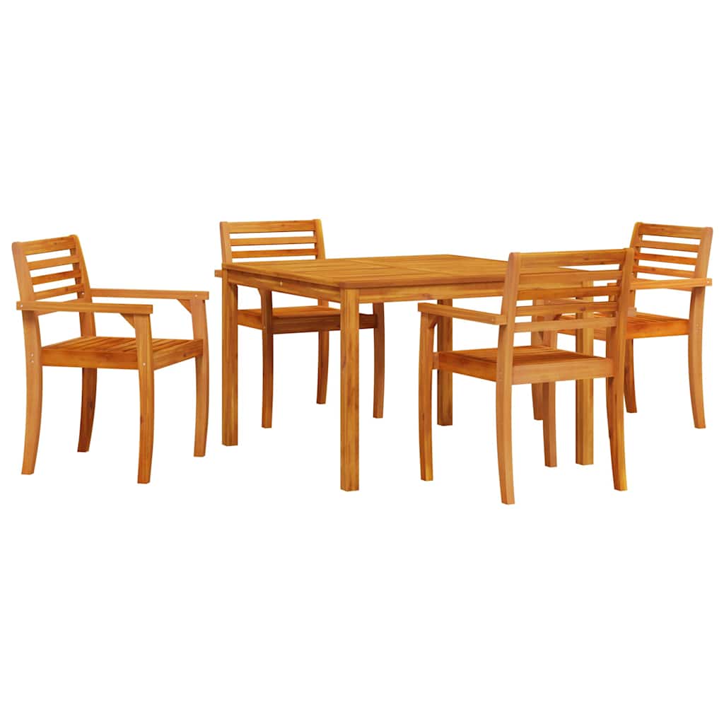 Garten Essgruppe 5 stk. Braun Massivholz Akazie